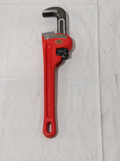 Ridgid Straight Pipe Wrench: 1-1/2" Max, 10" OAL, Cast Iron 31010