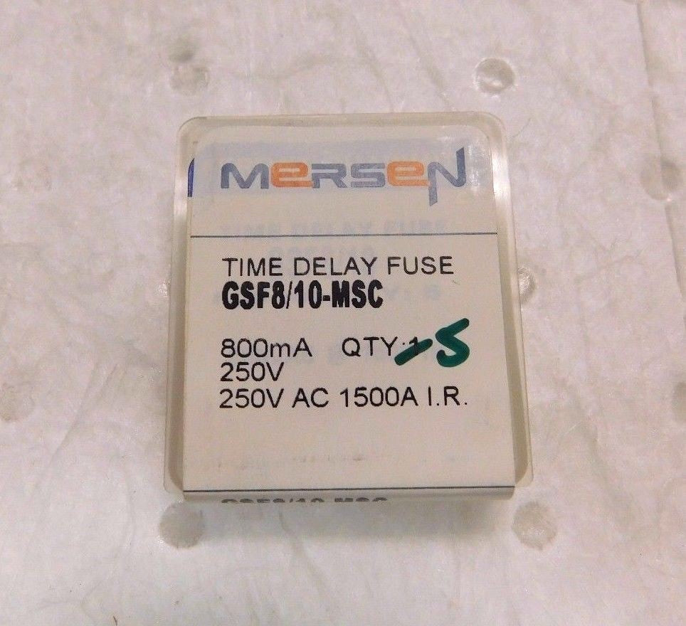 Mersen Time Delay Miniature Ceramic Fuses 6 Packs of 5 250V 0.80A GSF8/10