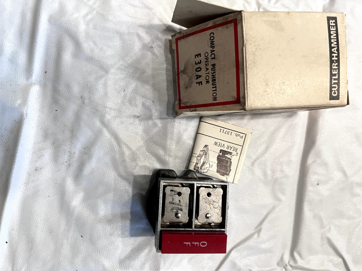 E30AF Operator, Pushbutton, 30.5 mm, Off, Top Maint - Bottom Maint, E30 Series