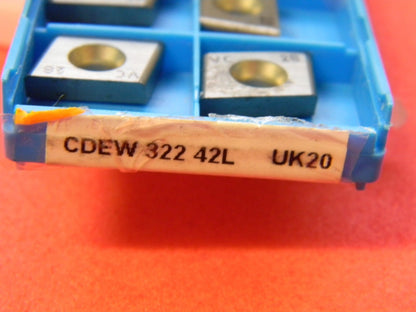 Valenite Carbide Inserts CDEW32242L Grade UK20 Qty. 10