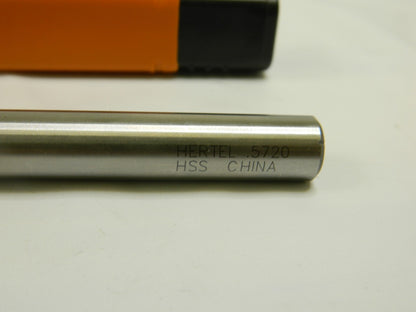 HERTEL HSS Chuck Reamer 0.572" Diam 8-FL Straight Shank Straight Flute 30160840