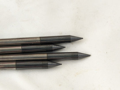 ACCUPRO Square End Mill 4ct: 0.02" Dia, 0.06" LOC, 4 Fl Carbide 12462815
