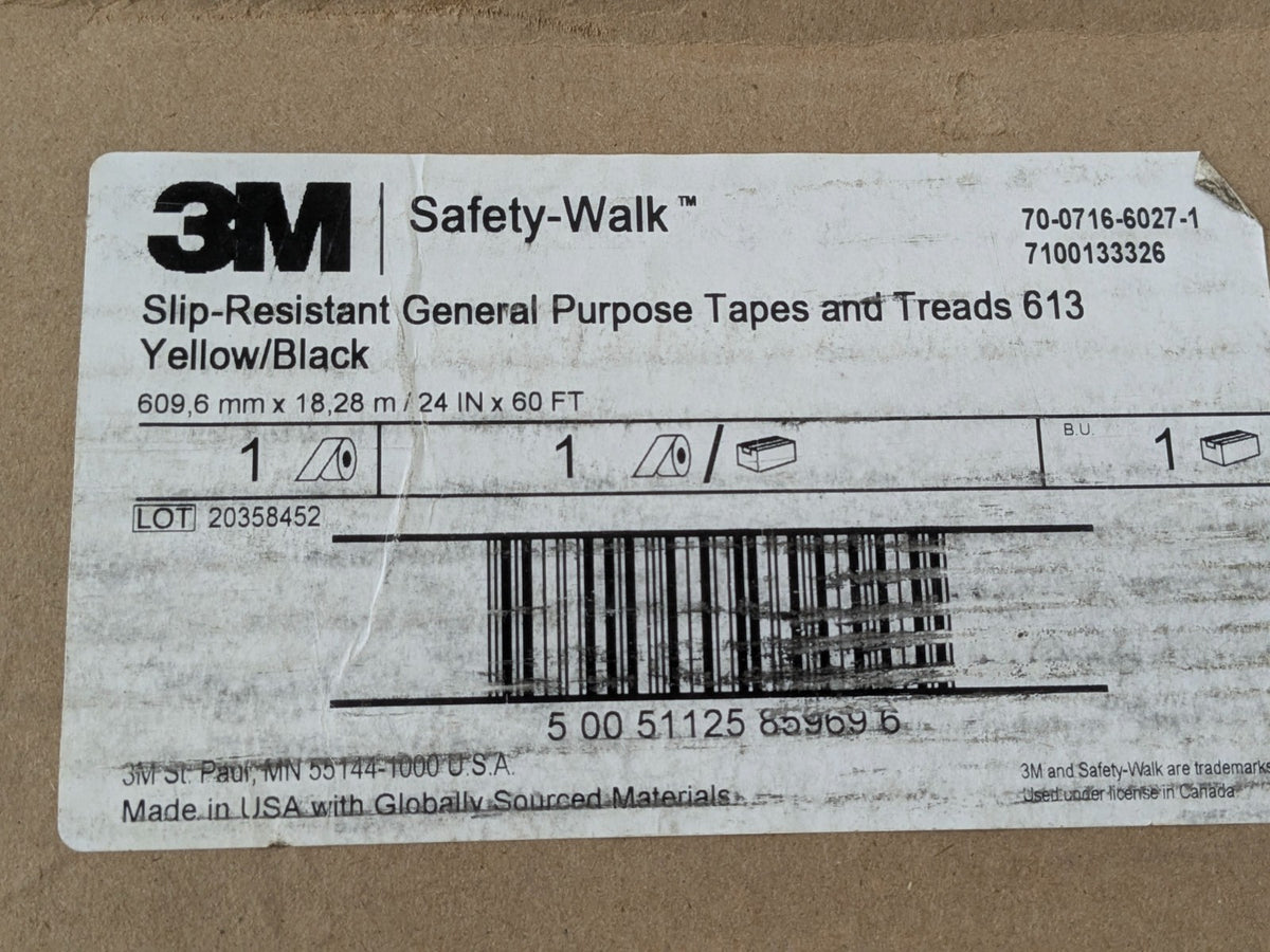 3M Safety Walk Slip-Resistant General Purpose Tread Tape 60 Ft. x 24 In. BLK/YLW