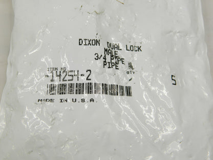 DIXON VALVE & COUPLING 3/4 NPT Pneumatic Hose Plug Qty 5 BD--14254-2