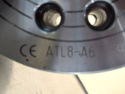 ATLAS WORKHOLDING Hydraulic Lathe Chuck  8" Diameter  3-Jaw  A2-6 Mount  AT