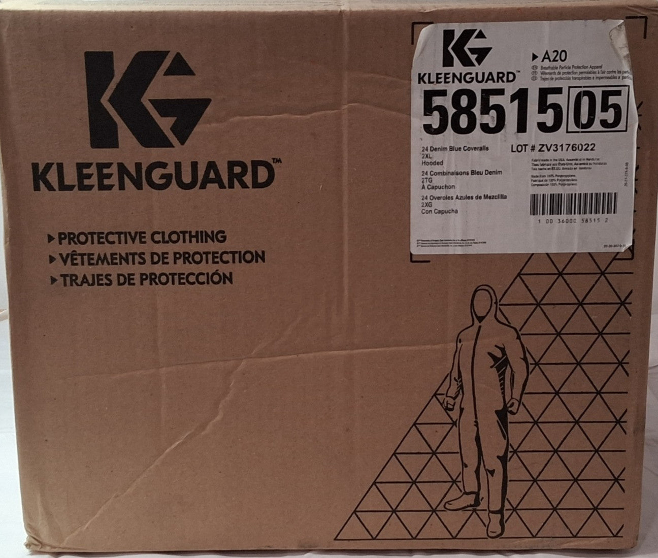 KleenGuard Disposable Coveralls A20 2XL Blue Hood QTY24 58515