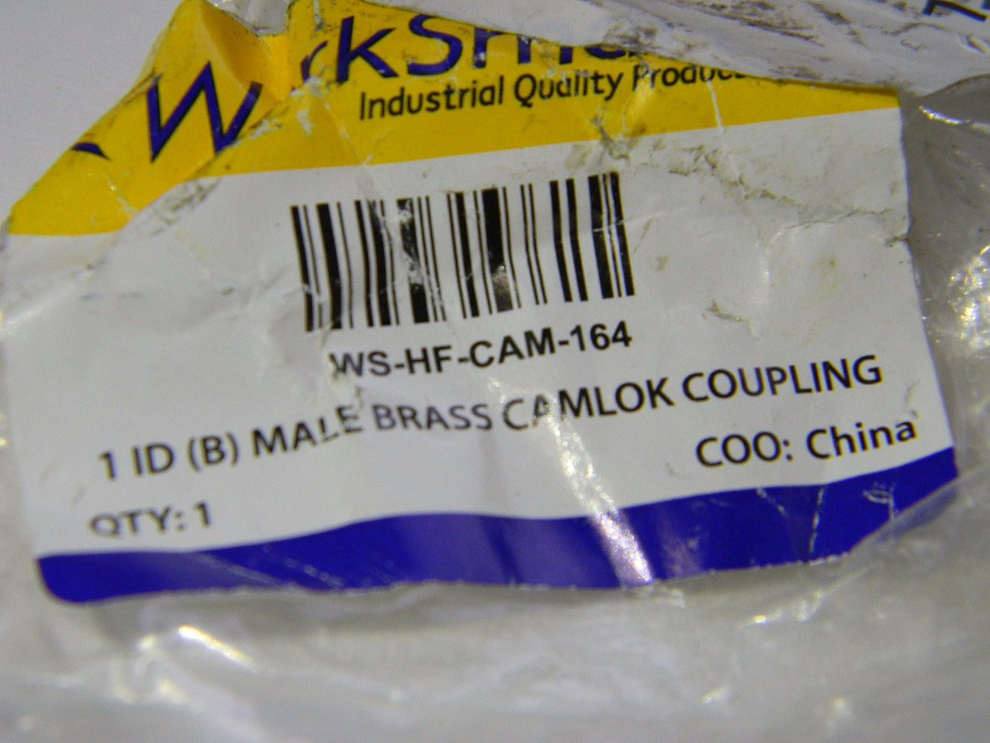 WorkSmart Male Couplings 1" Brass QTY 5 WS-HF-CAM-164