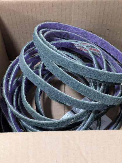 3M Abrasive Belt: 1/2" Wide, 18" OAL, Aluminum Oxide Qty 19 7100010673