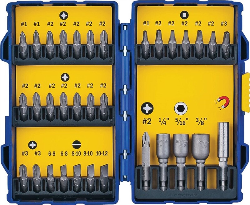 Irwin 33 Piece 1/4" Drive Screwdriver Bit Set 3057017