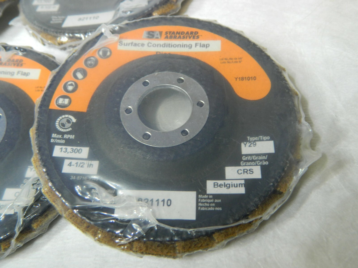 SA Aluminum Oxide Flap Disc 4-1/2" 60 Grit 7/8" Hole Type 27 Qty 5 821