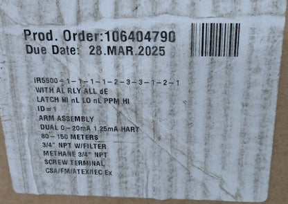GENERAL MONITORS MSA IR5500 Open Path Infrared Gas Detector 329001-12