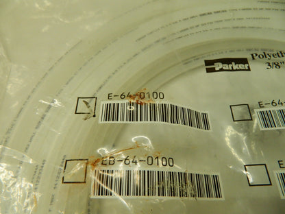 PARKER Polyethylene Tube: 1/4" ID x 3/8" OD, 100' Long E-64-0100