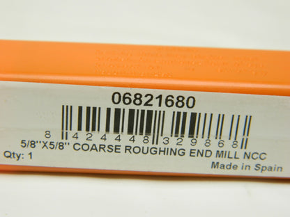 HERTEL Square End Mill: 5/8 Dia, 4 FL, 1-5/8 LOC, Cobalt, 30 ° Helix 06821680