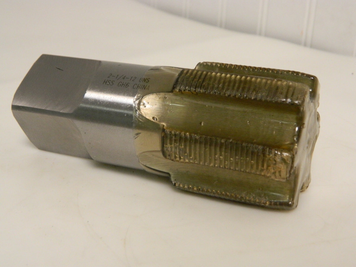 Interstate Standard Hand Plug Tap 1-1/4" -12 UNS 6FL HSS GH6 5-1/4" OAL 04880084