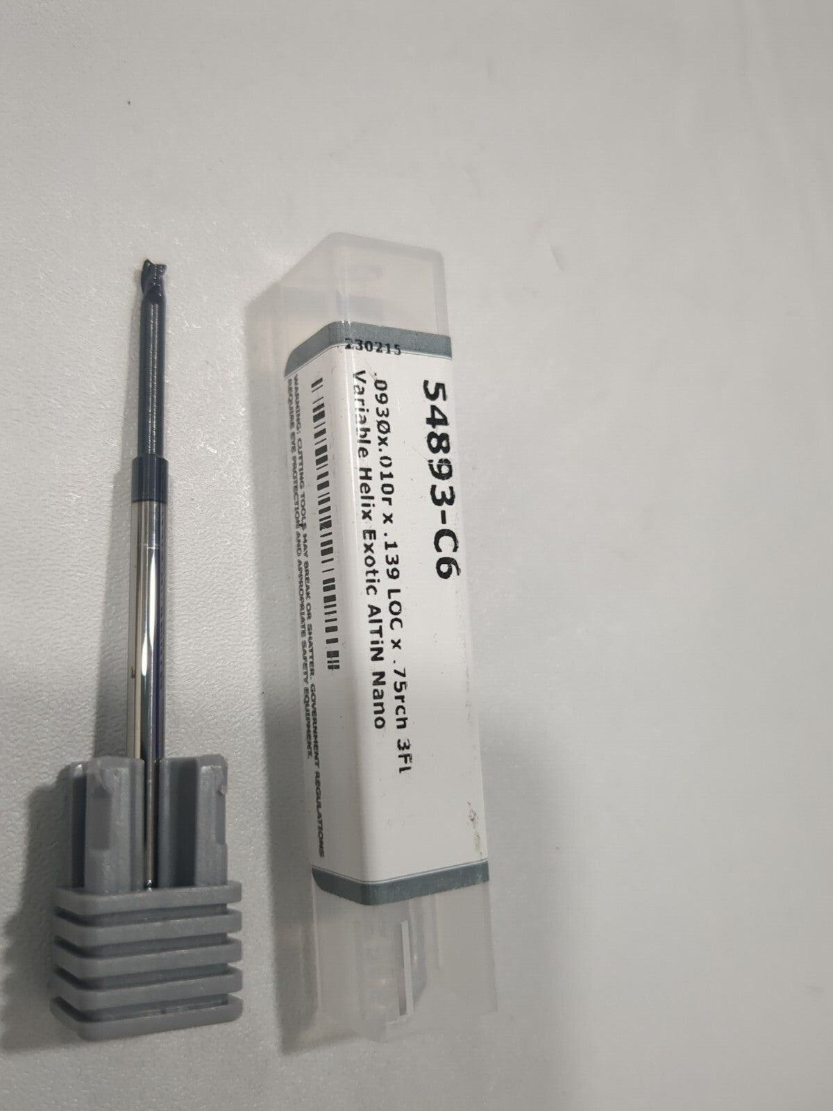 HARVEY TOOL Corner Radius End Mill 0.0930"Dia 3 Fl Solid Carbide 54893-C6