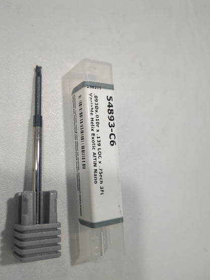 HARVEY TOOL Corner Radius End Mill 0.0930"Dia 3 Fl Solid Carbide 54893-C6