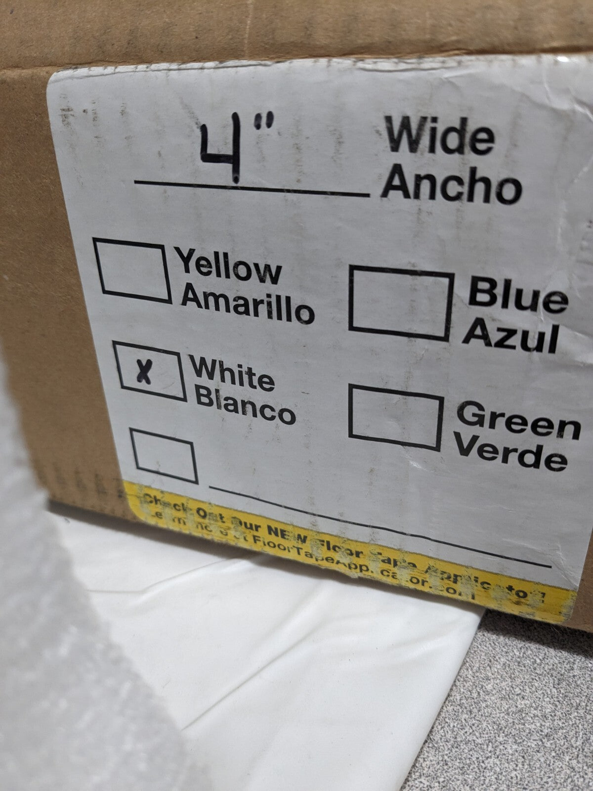 PRO-SAFE Floor & Aisle Marking Tape: 4" Wide, 100' L, 30 mil Thick 30-PRO-4RW