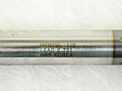 Hertel Square End Mill HSS RH Double End 1/2"x1"x1/2"x4-1/2" 4FL TiCN  87617502