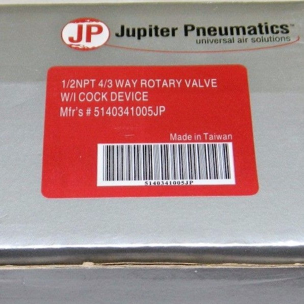 Jupiter Pneumatics Manual Mechanical Valve 1/2" NPT 5140341005JP
