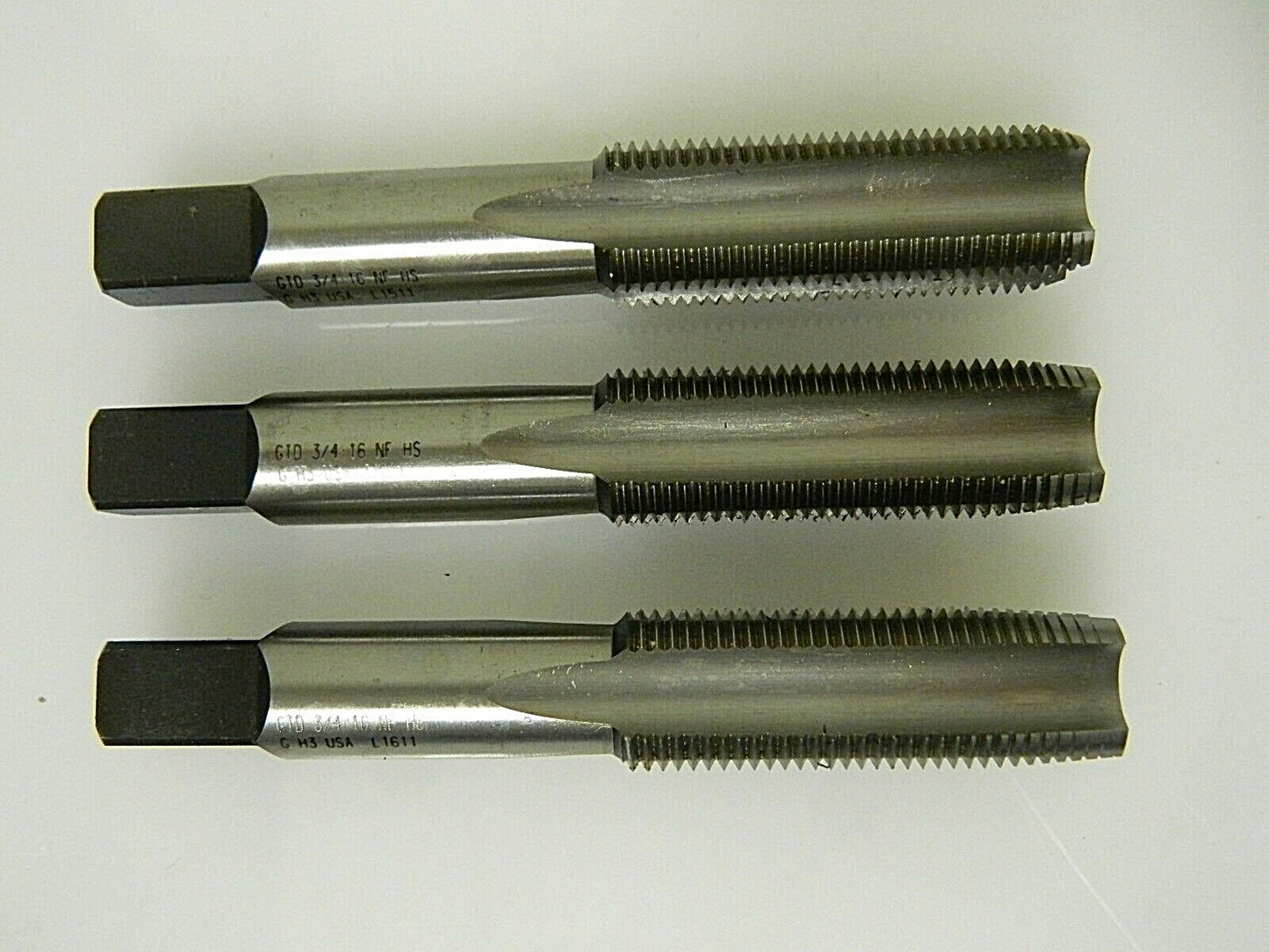 Widia Bottoming Plug Taper Chamfer 3/4-16 UNF H3 4 Flutes Taps QTY 3  4131313