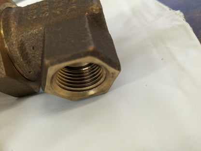 NIBCO Gate Valve: Rising Stem, 1/2" Pipe, Threaded, Bronze NL1Z006
