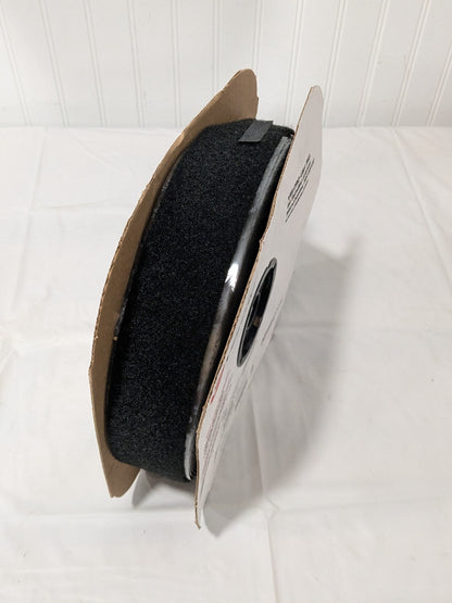 Velcro 2" x 25 Yd Adhesive Backed Loop Roll, Continuous, Black 174661