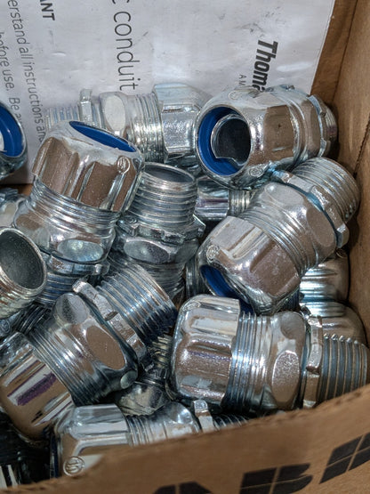 (23)T&B 3/8" Conduit Connector: Liquid-Tight, Malleable Iron & Steel BD-TNB-5231