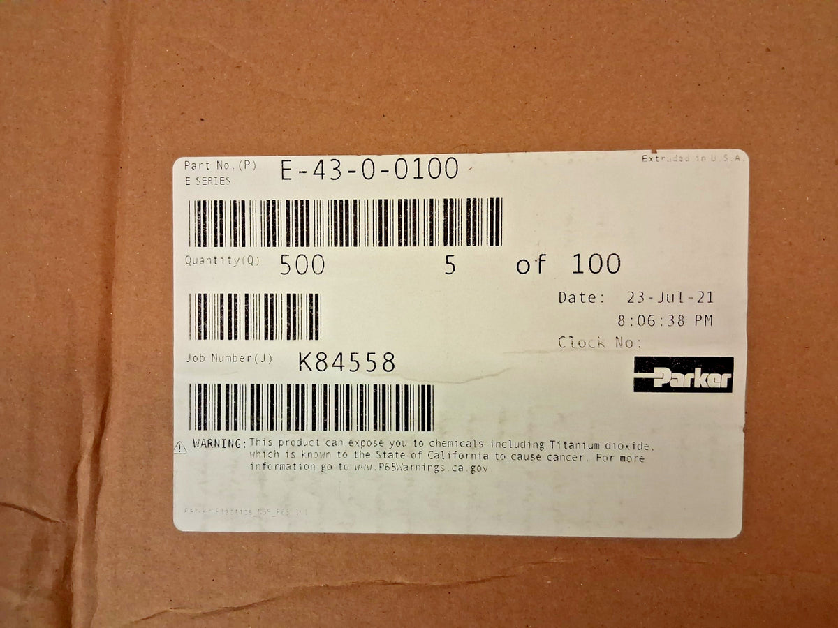 Parker Polyethylene Tube 5PK 11/64" ID x 1/4" OD 1ft Long E-43-O-0100