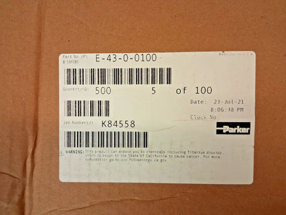 Parker Polyethylene Tube 5PK 11/64" ID x 1/4" OD 1ft Long E-43-O-0100
