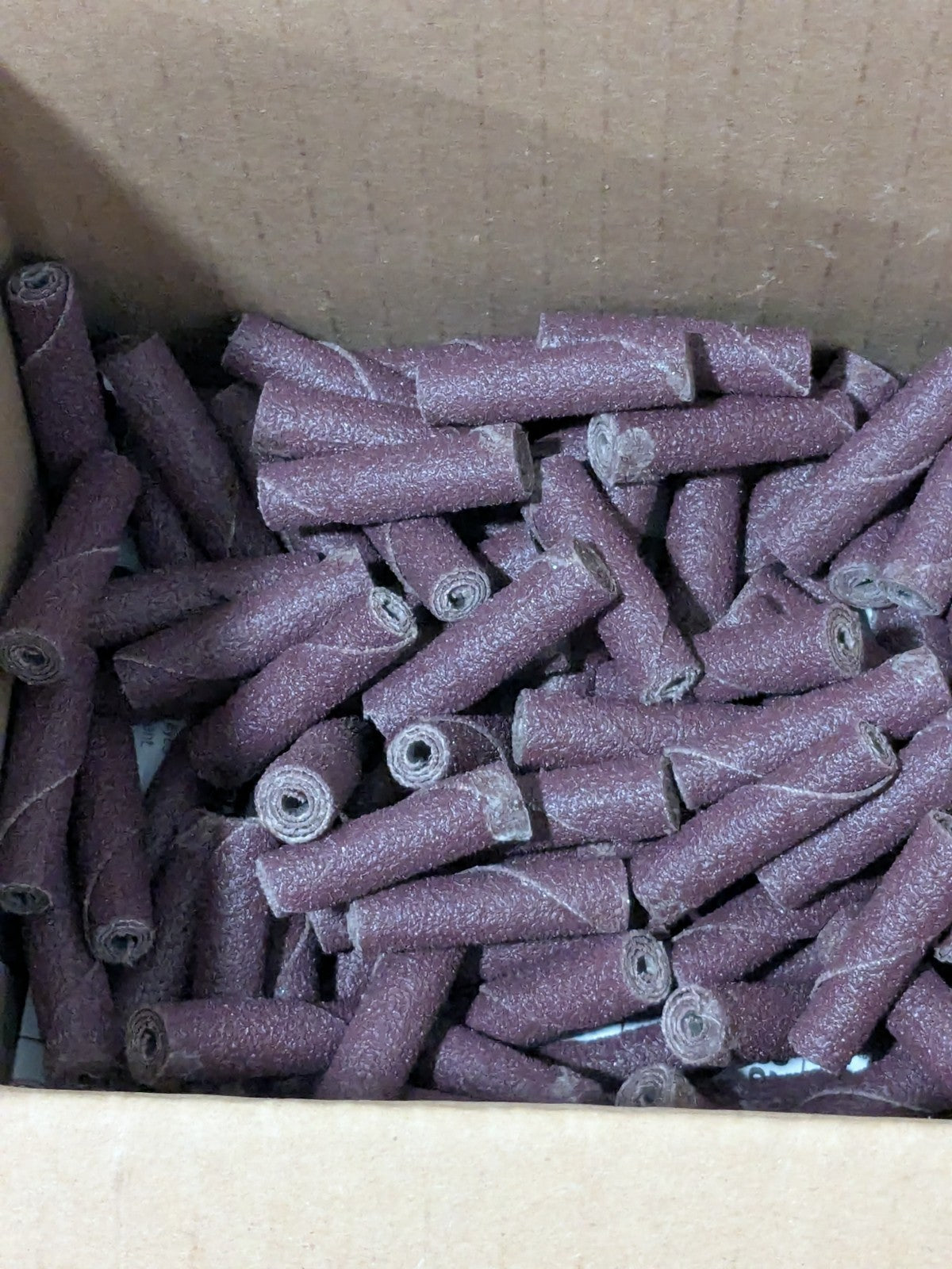 (100) 3M Straight Cartridge Roll: 3/8" Dia, 60 Grit, Aluminum Oxide 7100086099