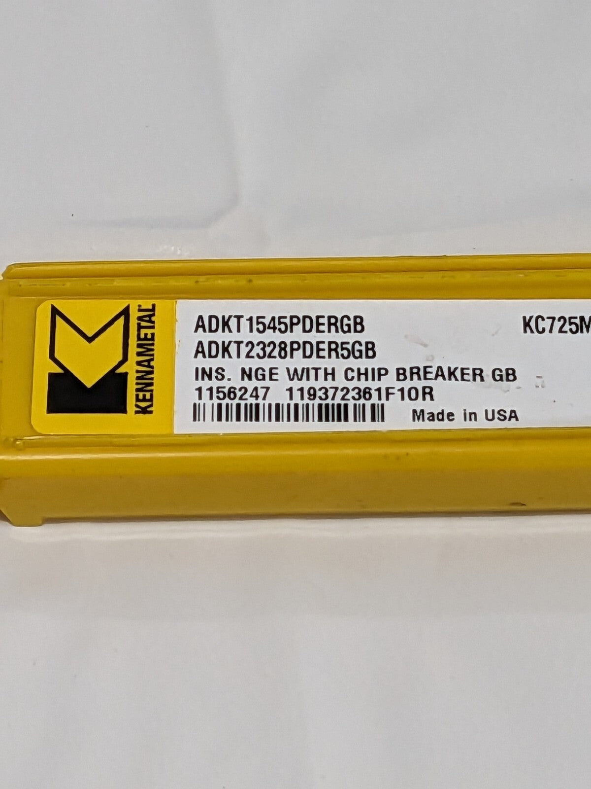 KENNAMETAL  Solid Carbide Milling Insert: ADKT1545PDERGB KC725M Qty 5 1156247