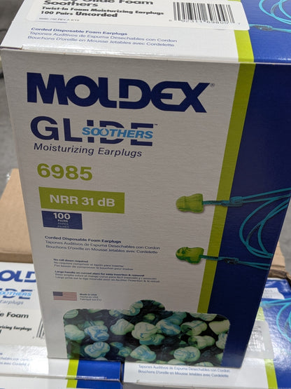 Moldex Earplugs: 31.00 dB, Foam, Bell, Push-In, Uncorded Case of 400 6980