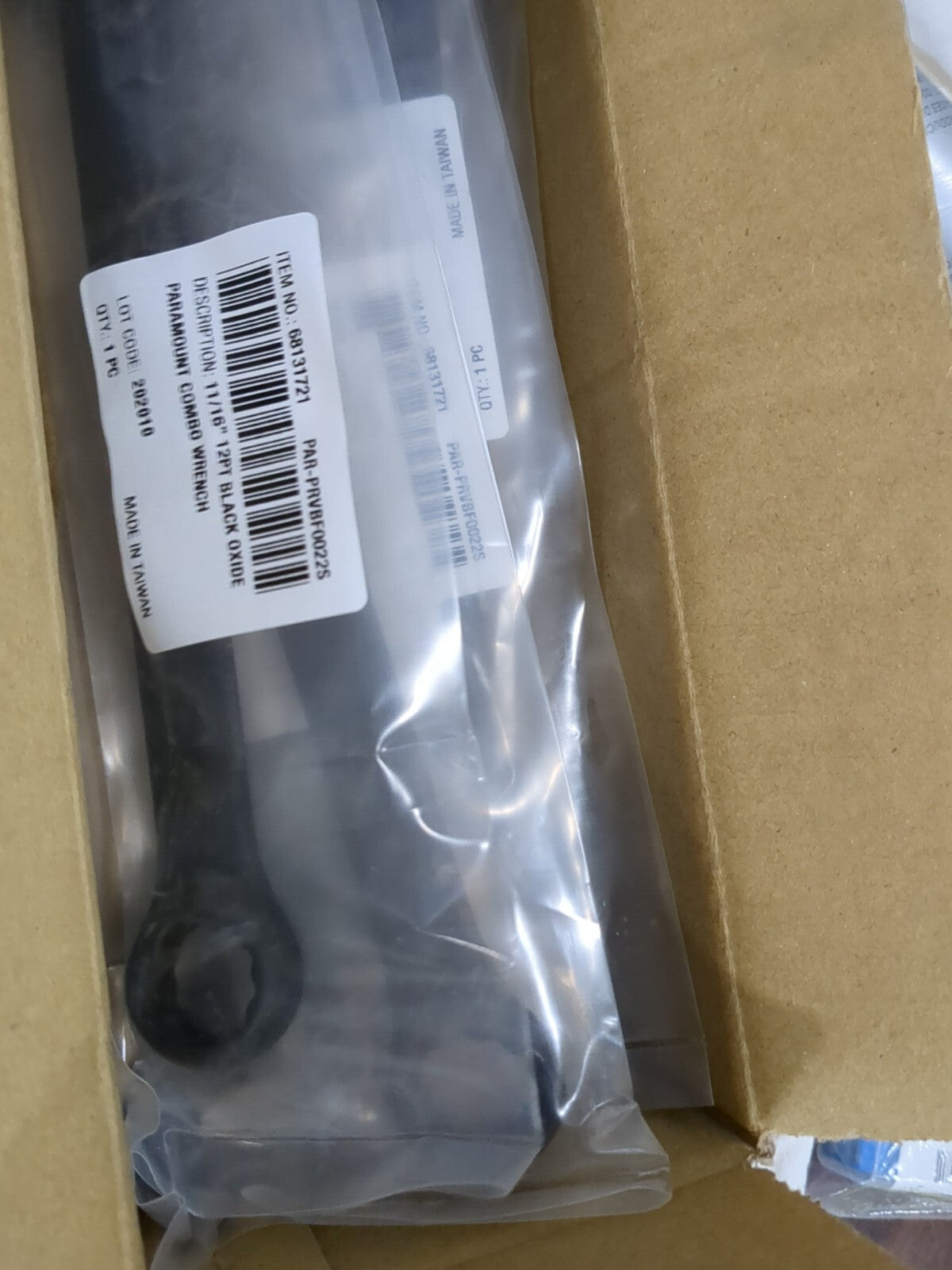 PARAMOUNT Combination Wrenches 5pk: 11/16" Head Size 022-1116-BF