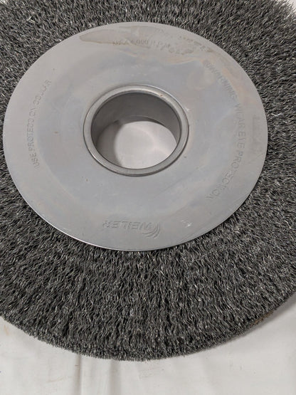 Weiler Wheel Brush: 10" Wheel Dia, 2" Face Width, 2" Hole 03210