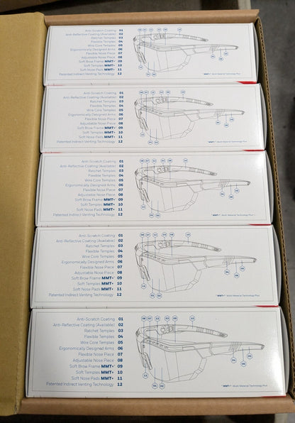 Uvex Safety Glasses Scratch-Resistant, Polycarbonate, Full-Framed 10 Pairs S3851