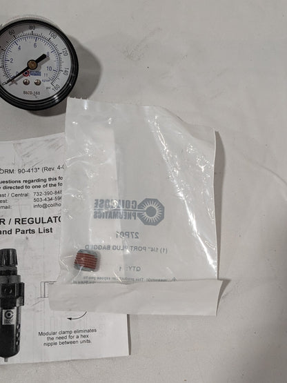 Coilhose Pneumatics 1/2F/R Combo With Gauge 27FC4-G