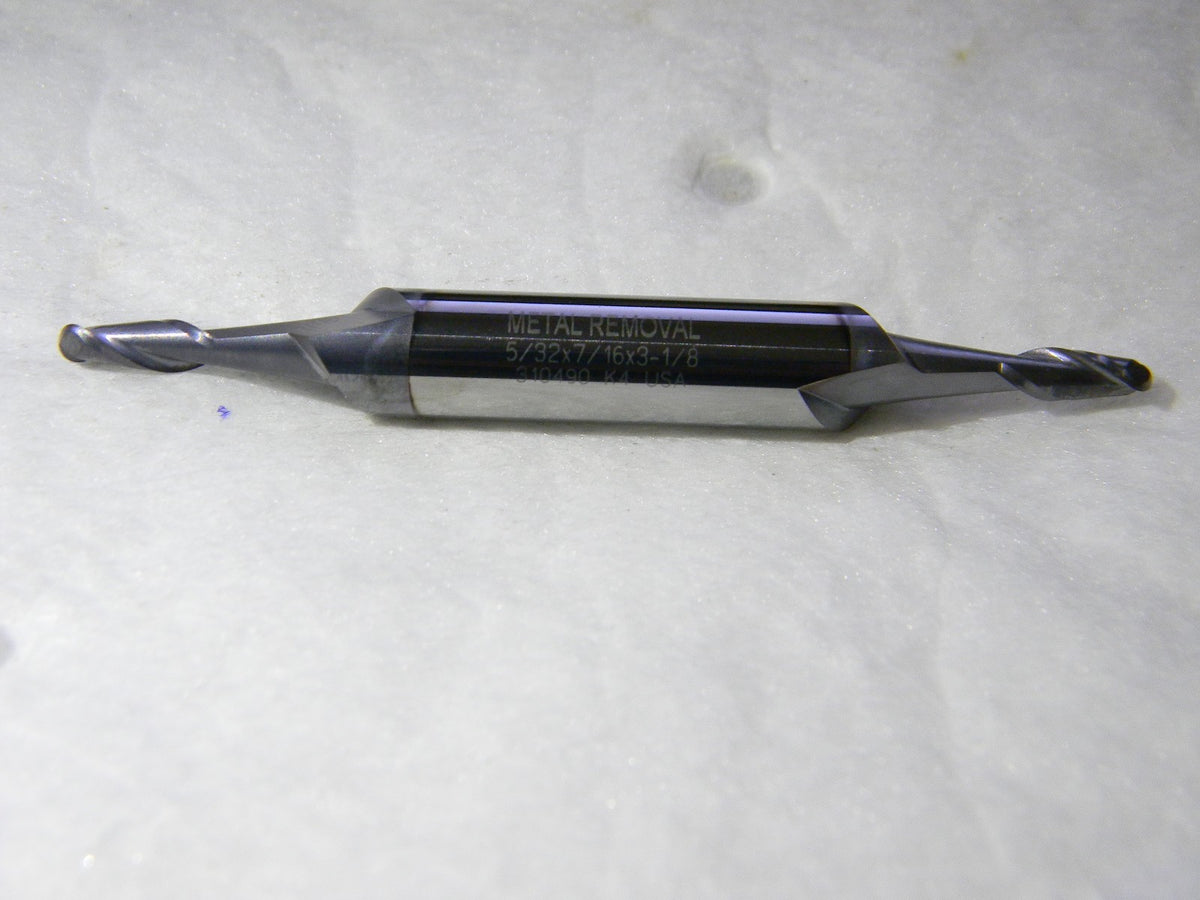 Metal Removal 5/32" x 3/8" x 7/16" 2FL Solid Carbide Double Ball