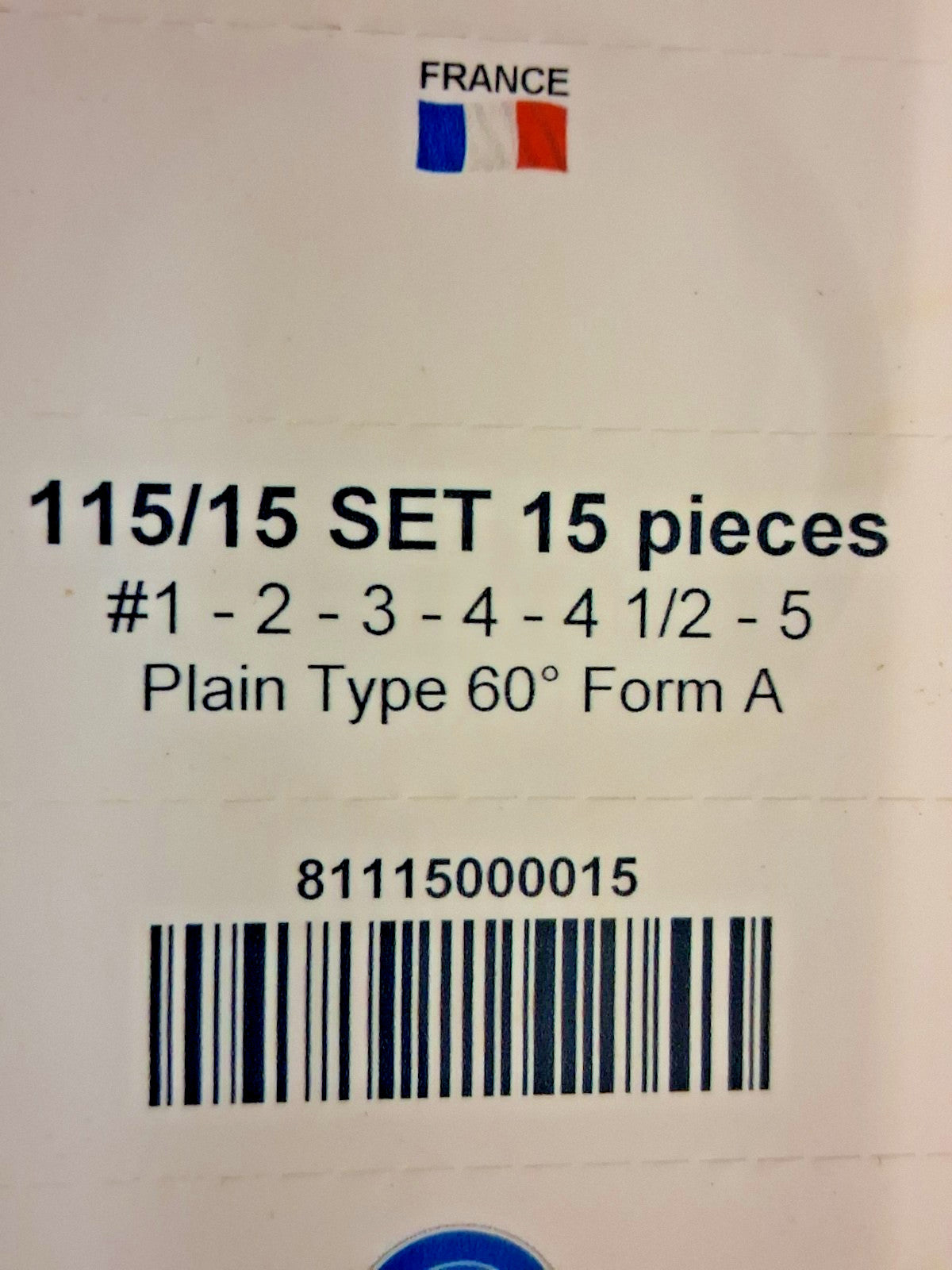 Magafor HSS Combo Drill & Countersink Set 15 Pc #1 to #5 81115000015