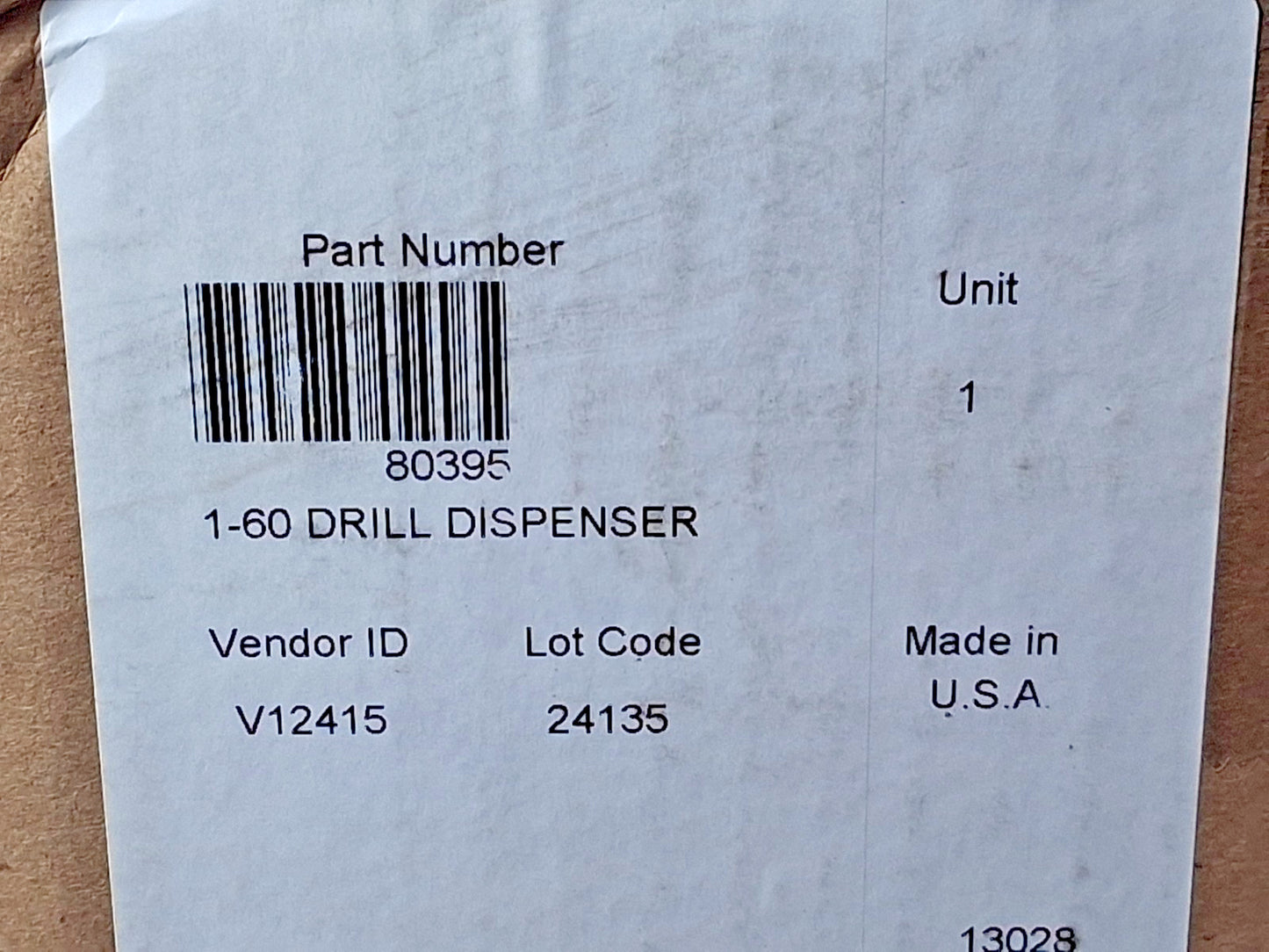 Huot WIRE GAUGE DRILL CAB DISPENSER 80395