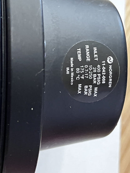 Norgren Compressed Air Regulator. 1" NPT 400 Max ps Air Pilot Operated 11-042-00