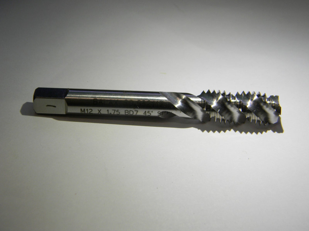 Balax M12" x 1.75" BD7 45° Spiral Flute Threadshaver Tap QTY 2    4308