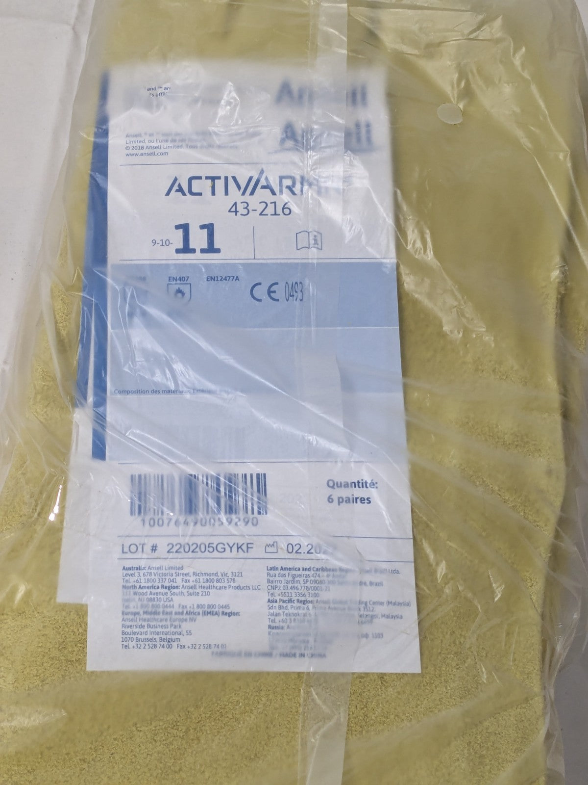 Ansell Welding Gloves: Activarmr WorkGuard Sz 2XL 6 Pairs 43216110