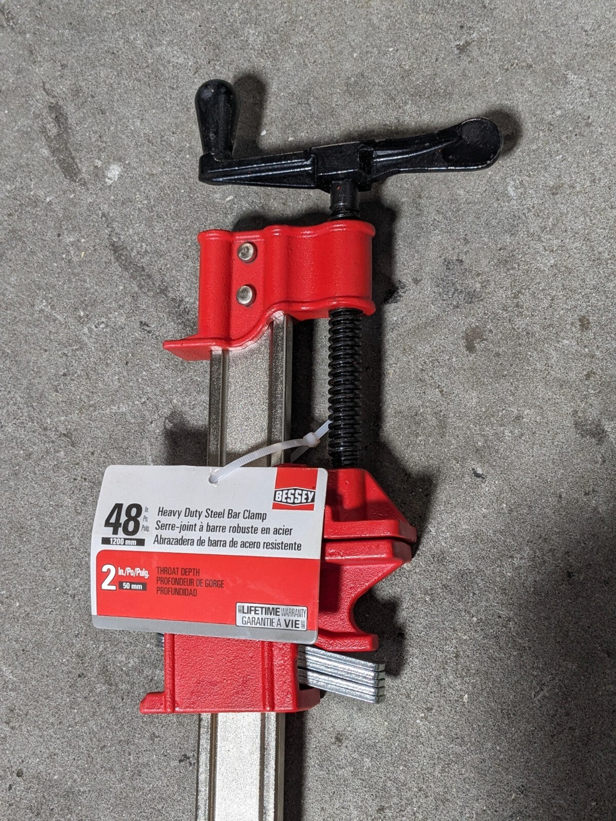 Bessey 48" Heavy Duty Steel I-Beam Bar Clamp IBEAM48