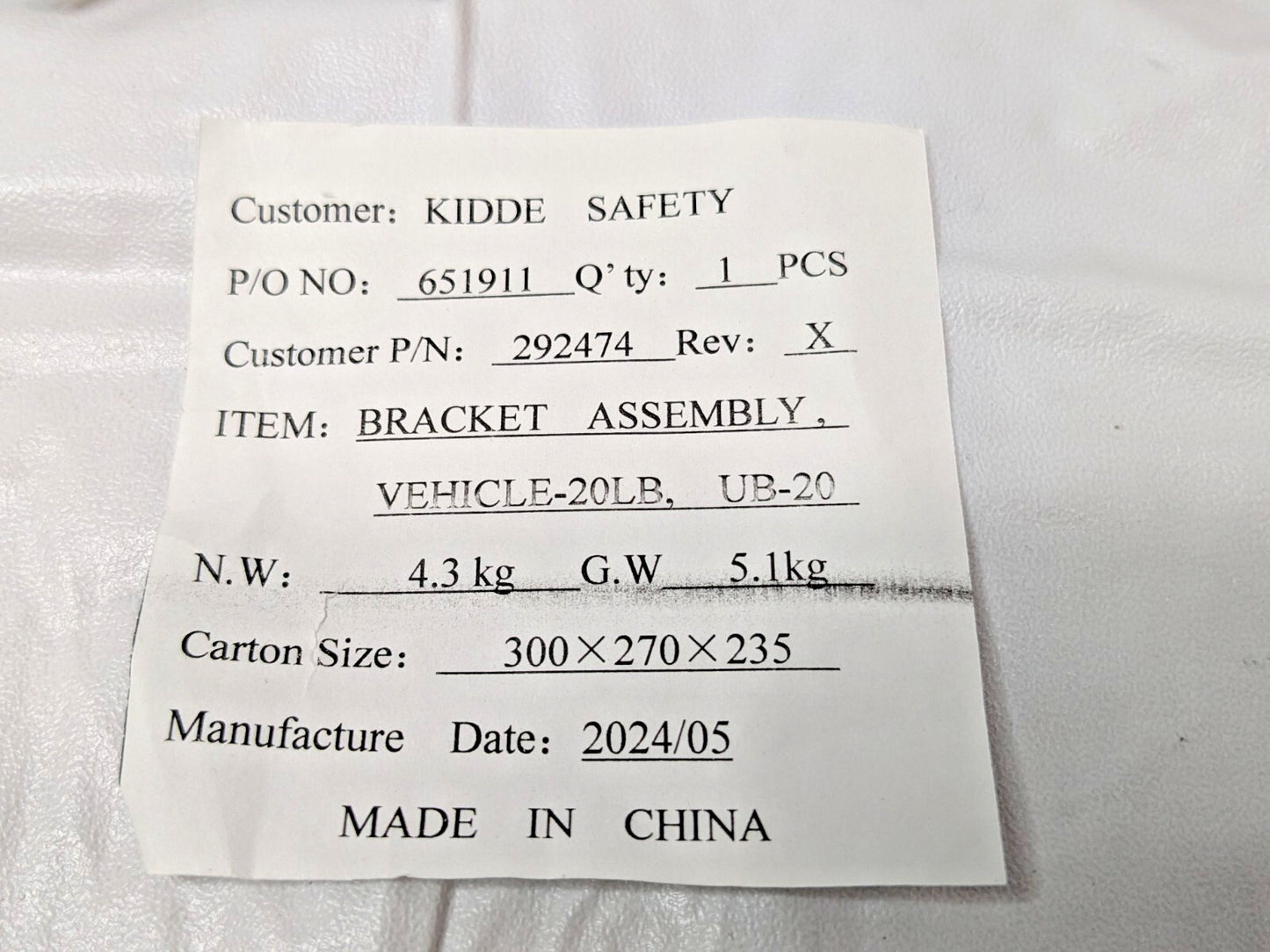 Kidde Heavy Duty Fire Extinguisher Bracket 20 Pounds Cap Black 292474
