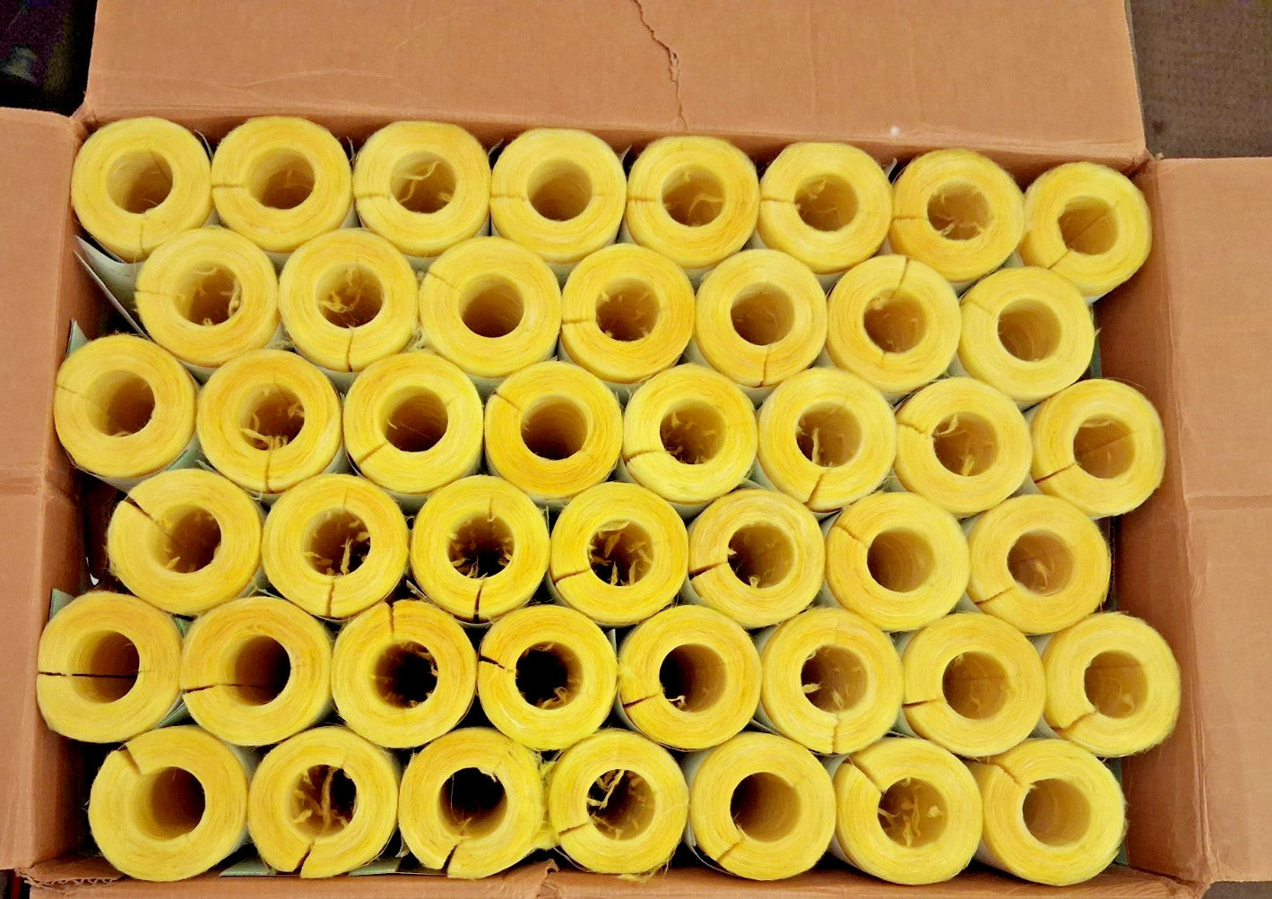 Pro Fiberglass Rigid Pipe Insulation QTY45 1" Thick 3ft L FIPC01210UJ