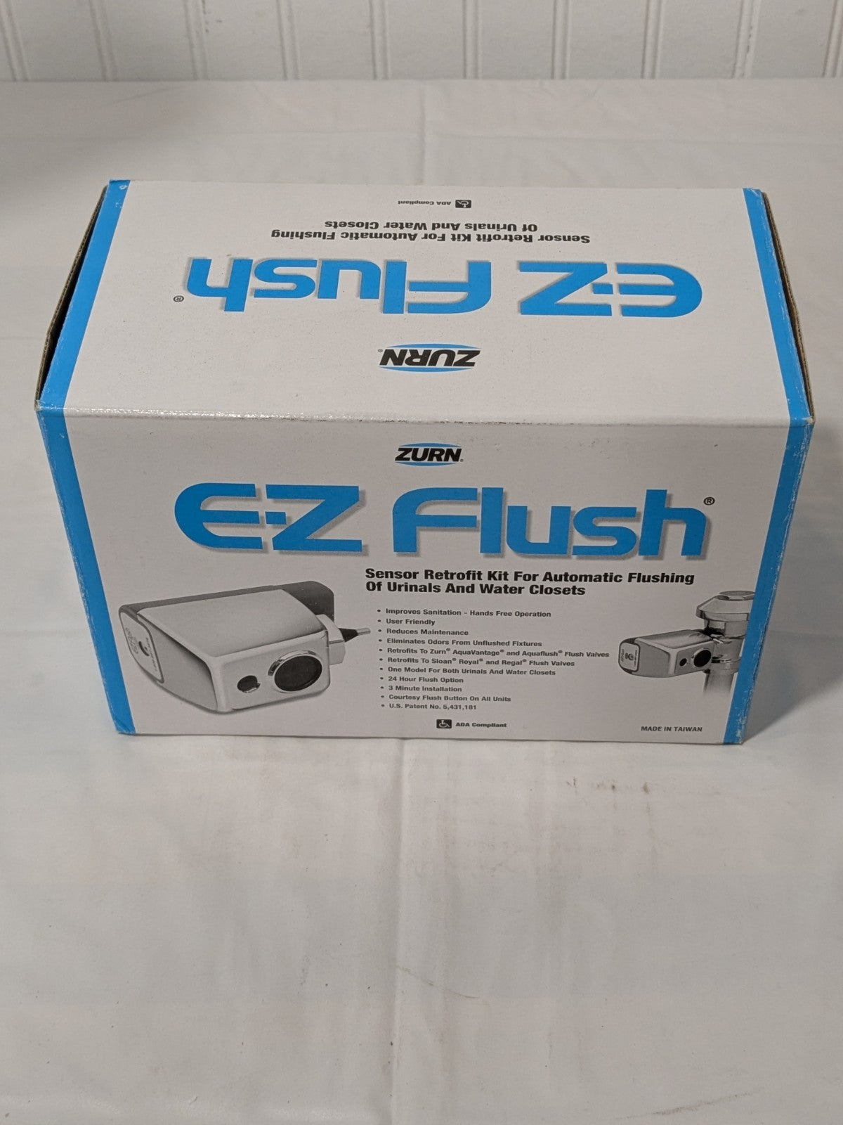Zurn EZ Flush Sensor Retrofit Kit Automatic Flushing Valve Chrome Cover ZERK-CPM