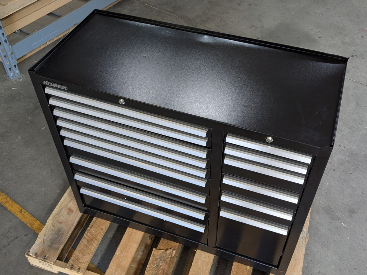 Kennedy Heavy Duty Roller Cabinet Tool Box 15 Drawer 39 x 39 x 18 Steel Black