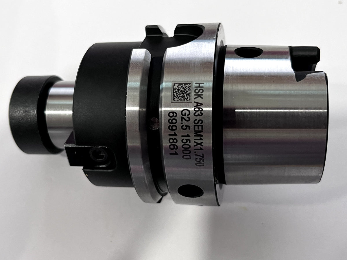 Iscar Shell Mill Holder: HSK63, Taper Shank, 1" Pilot Through-Spindle 45021