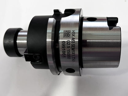 Iscar Shell Mill Holder: HSK63, Taper Shank, 1" Pilot Through-Spindle 45021
