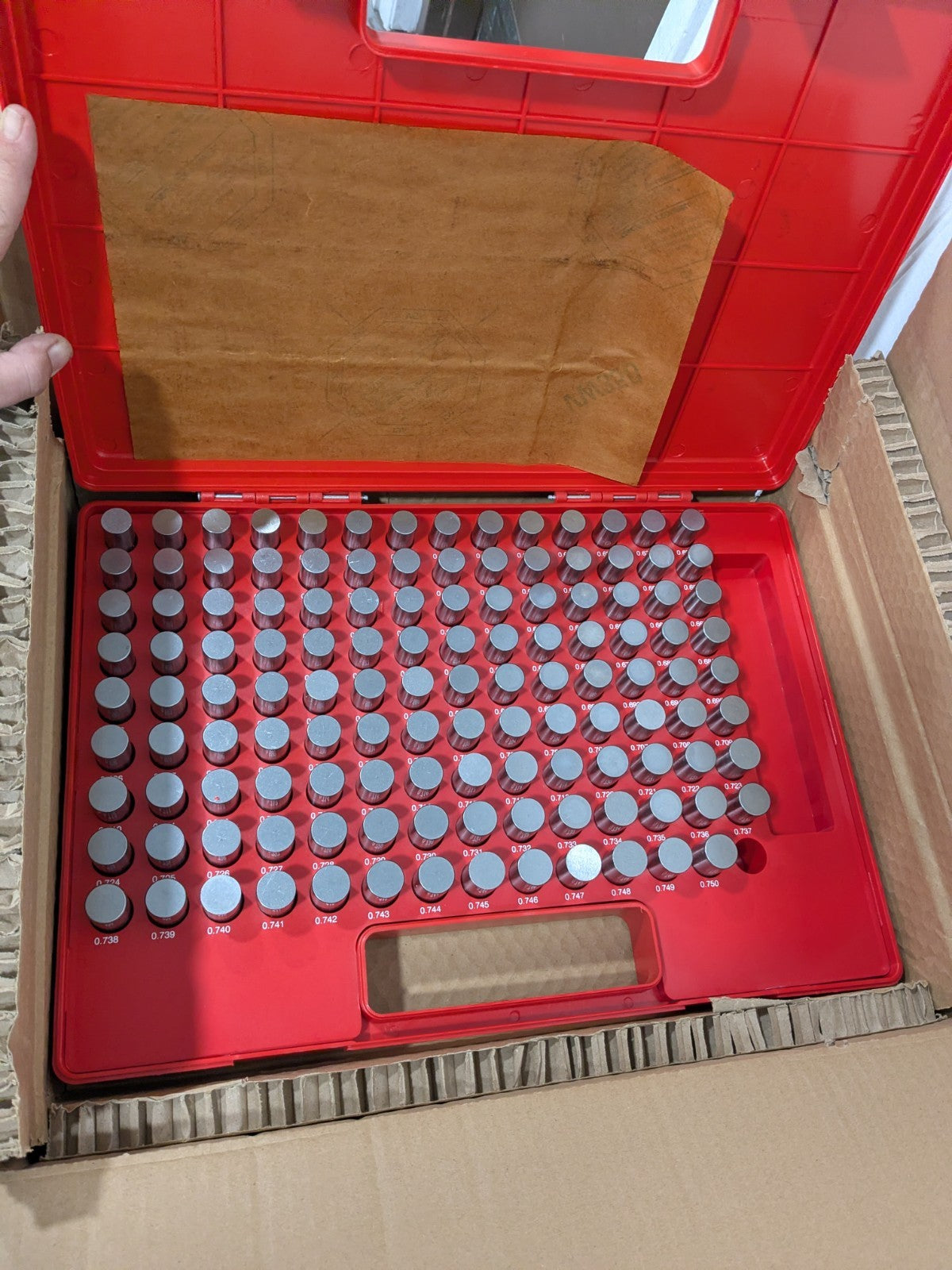 MHC Class ZZ Plug Gage Set: 0.626 to 0.75" Range, 125 Pc 616-81416